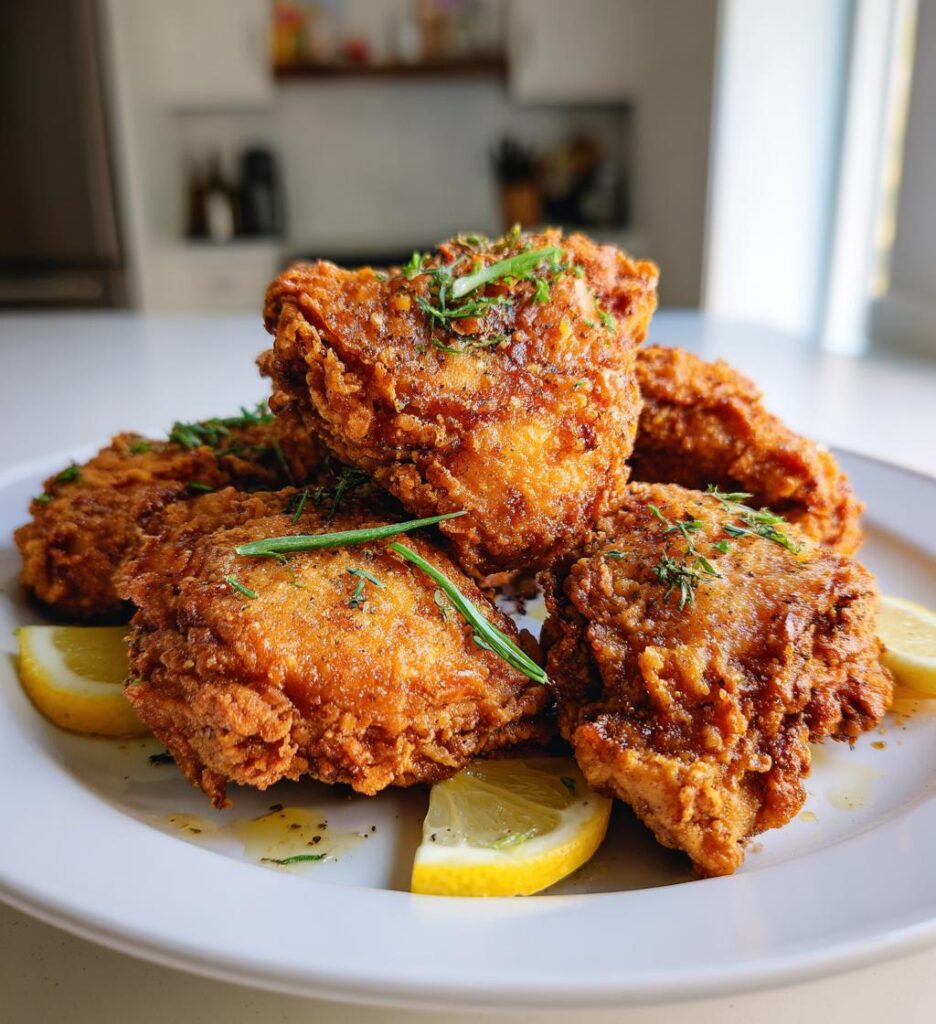 Crispy Lemon Pepper Fried Chicken