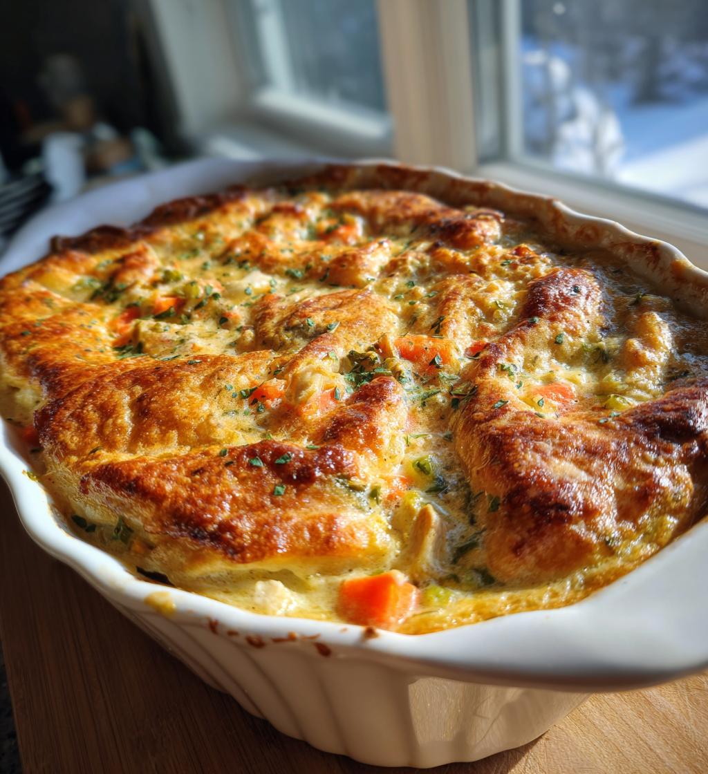 Crustless Chicken Pot Pie