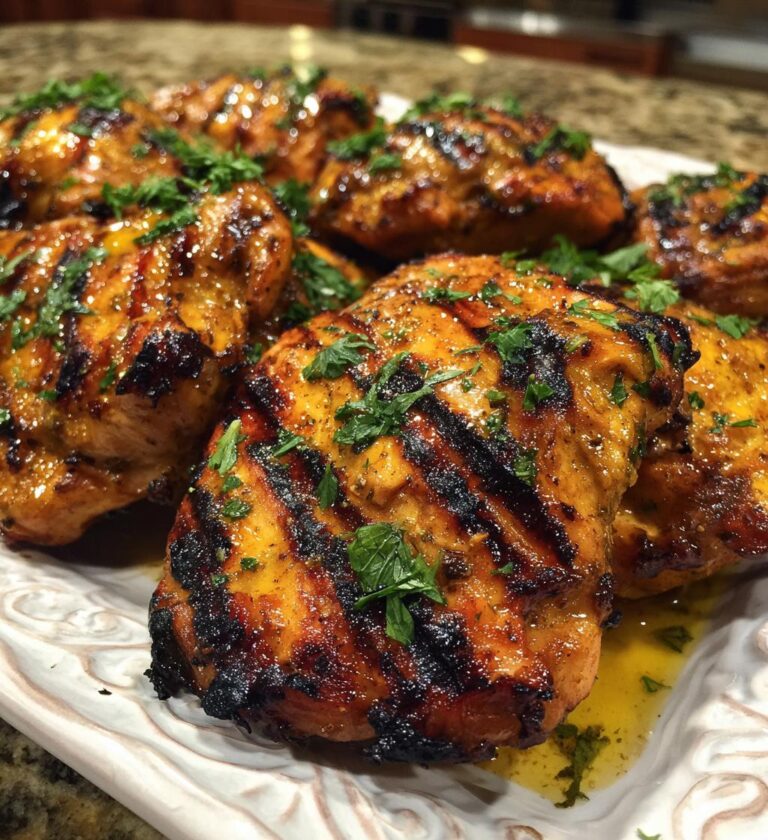 Grilled Chicken with Lemon Allspice Marinade
