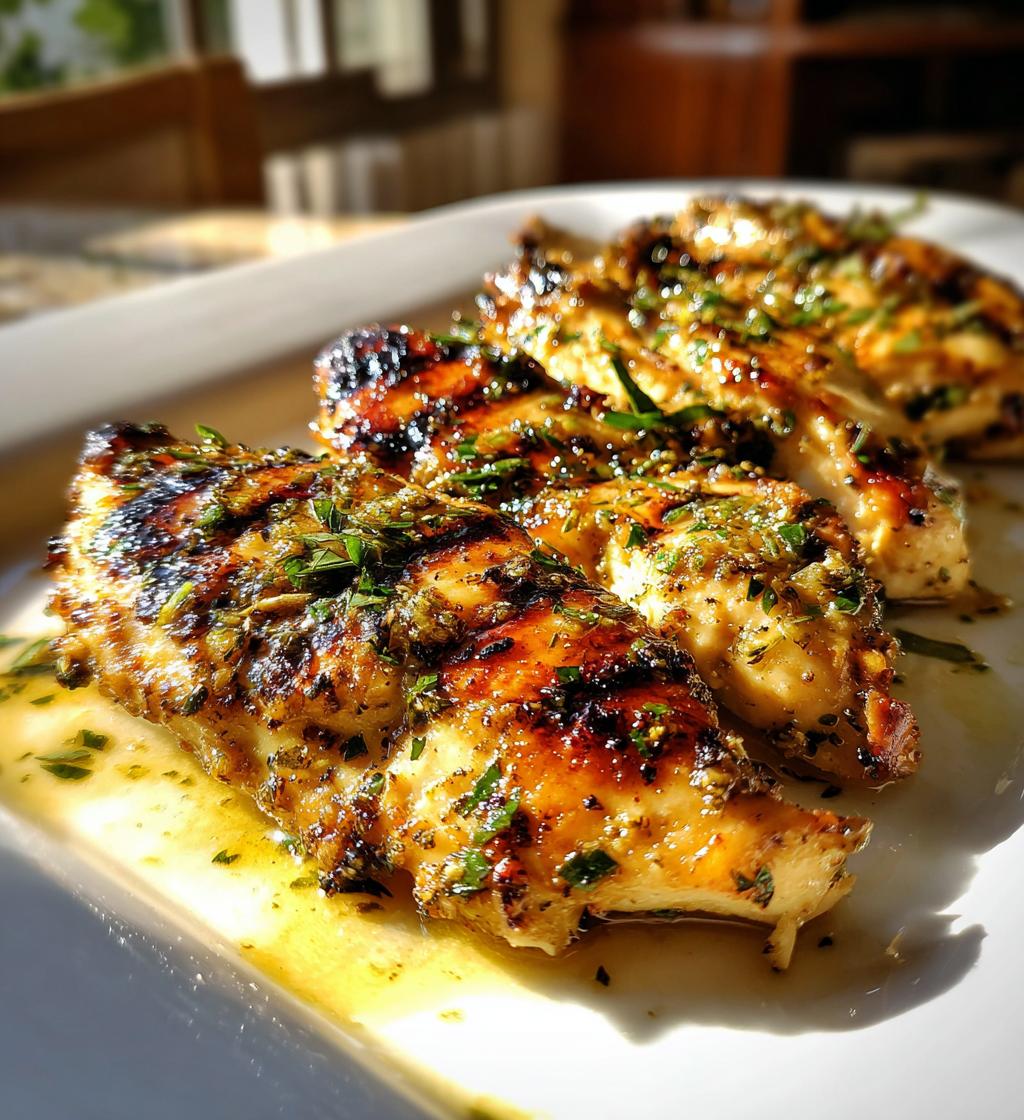Grilled Chicken with Lemon Allspice and Garlic Marinade