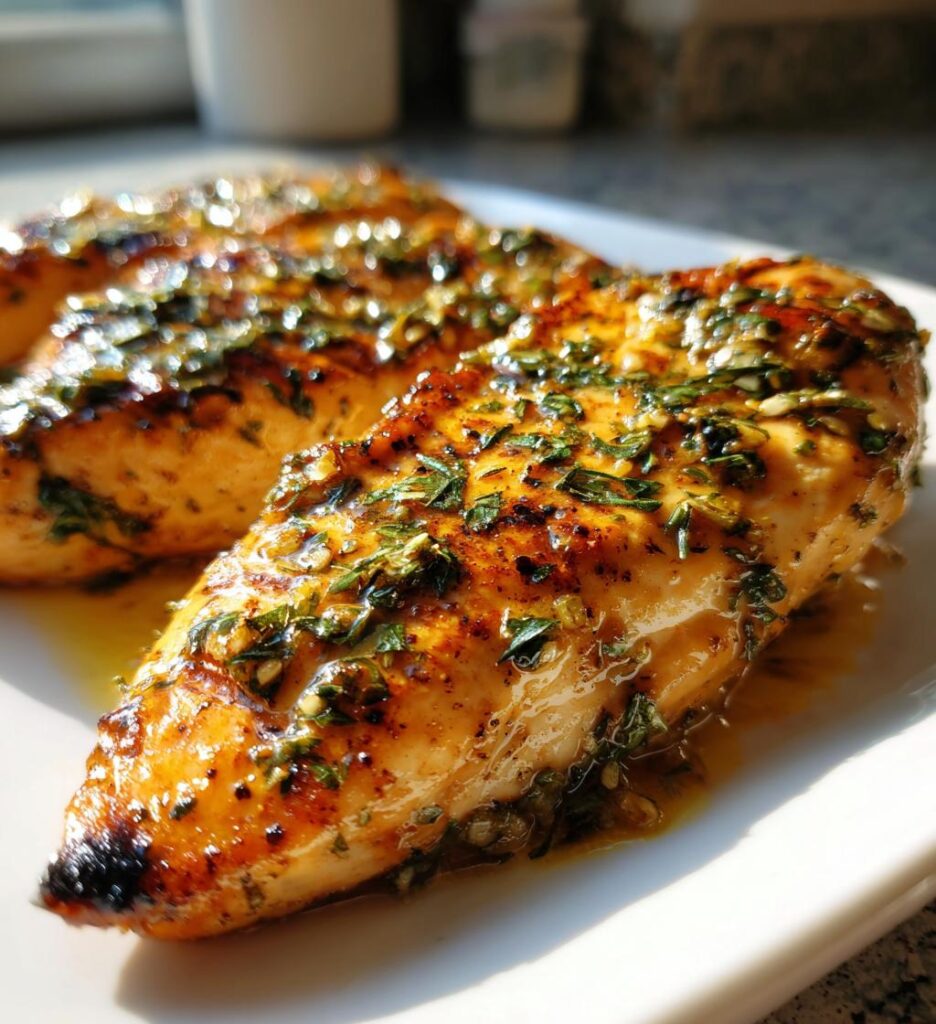 Grilled Chicken with Lemon Basil Marinade