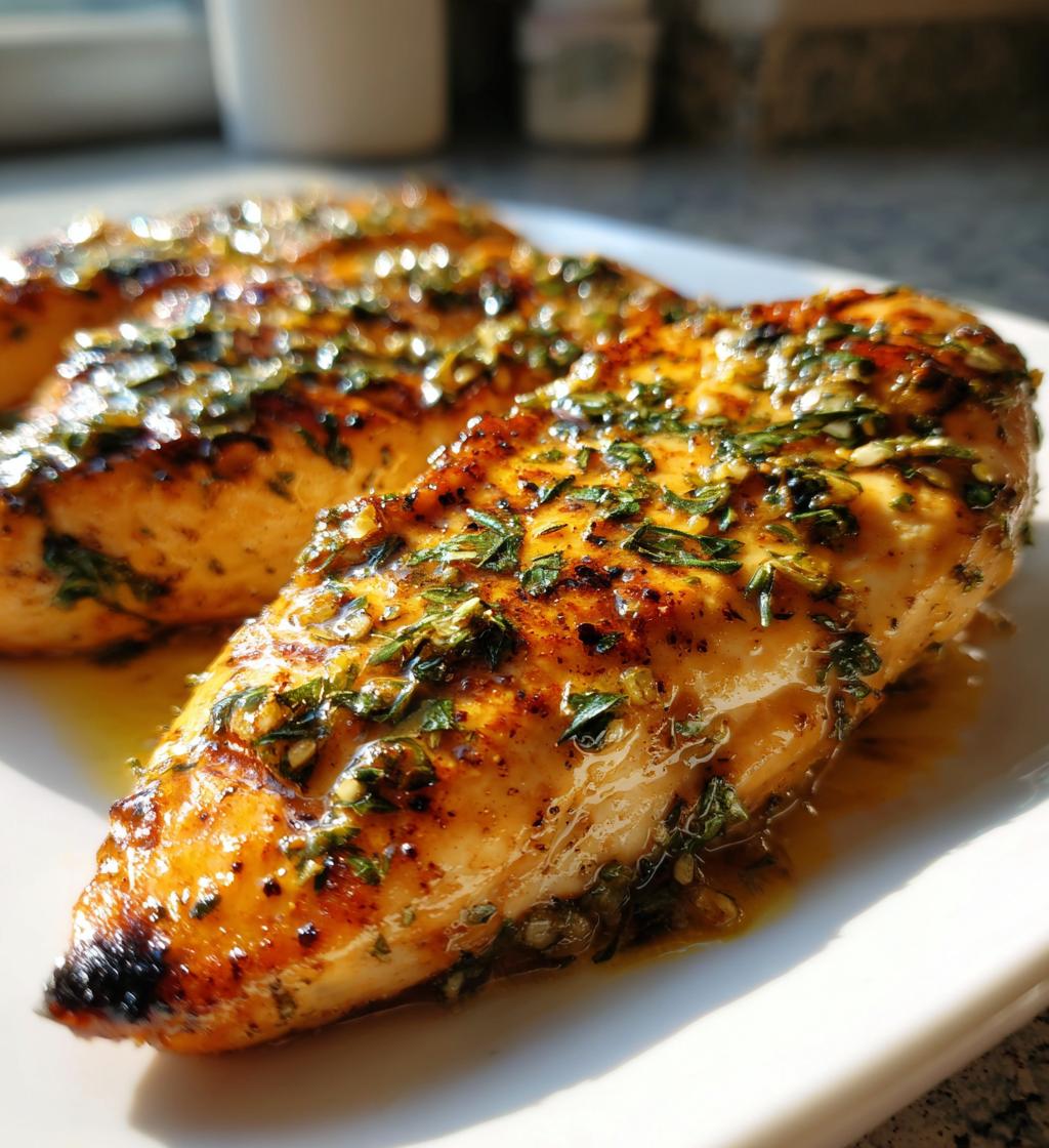 Grilled Chicken with Lemon Basil Marinade