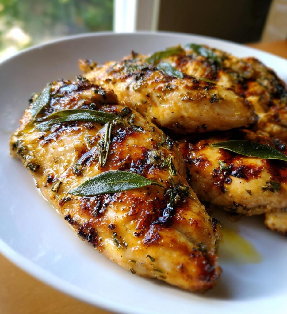 Grilled Chicken with Lemon Bay Leaf Marinade