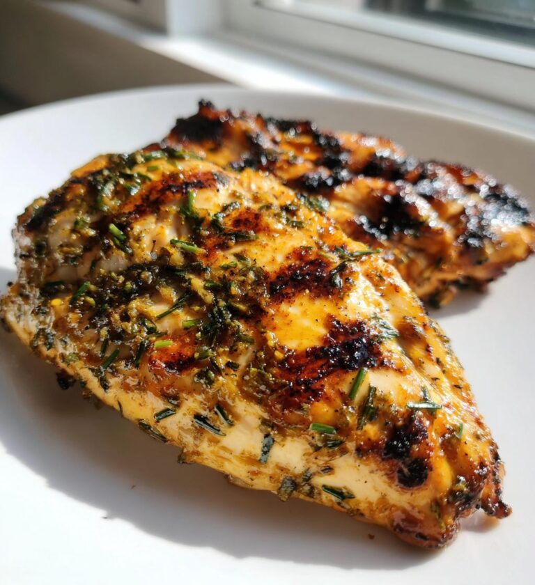 Grilled Chicken with Lemon Chives Marinade