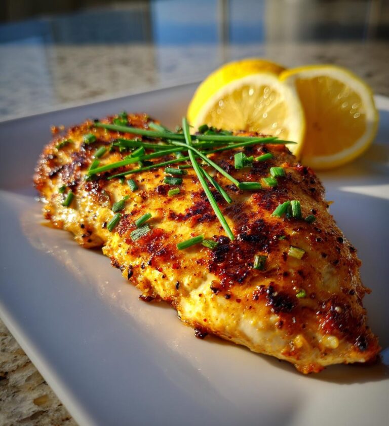 Grilled Chicken with Lemon Chives and Garlic Marinade