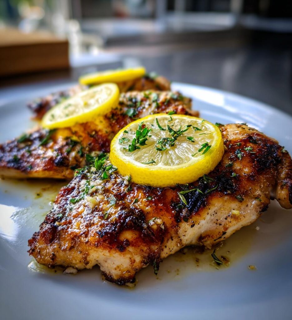 Grilled Chicken with Lemon Clove and Garlic Marinade