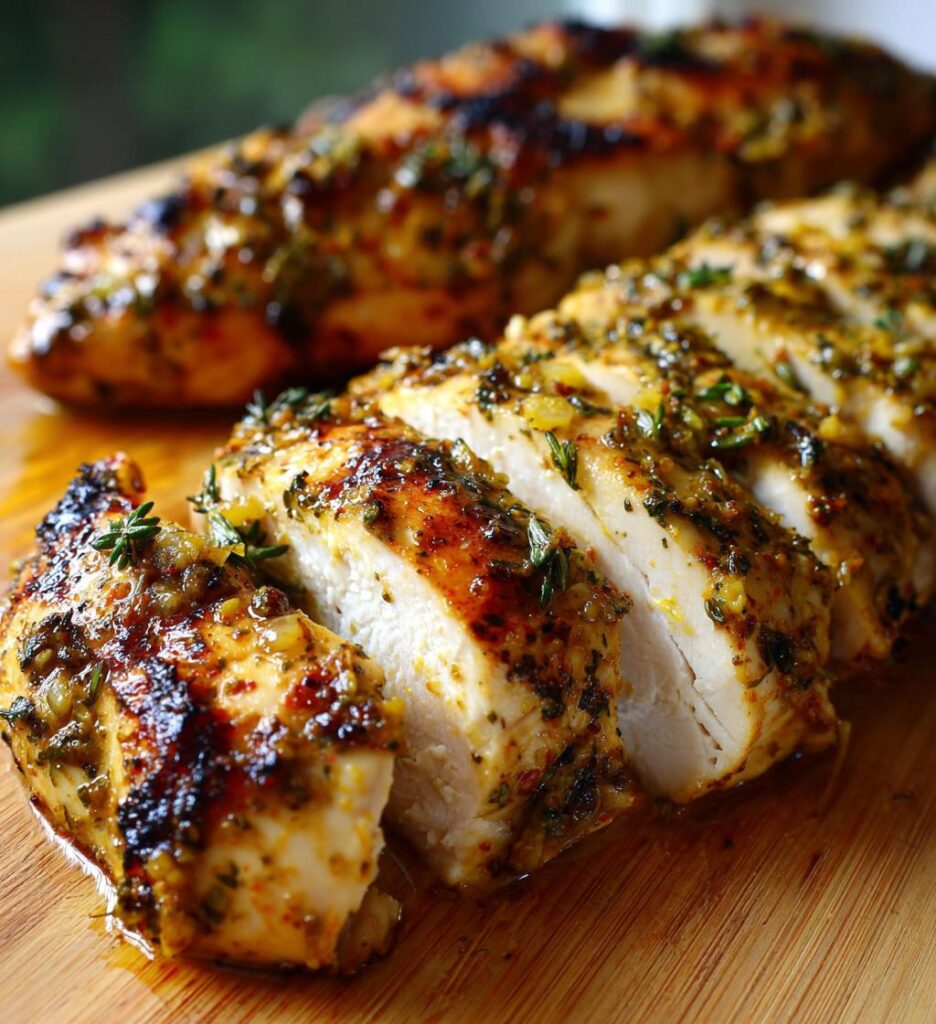 Grilled Chicken with Lemon Curry and Garlic Marinade