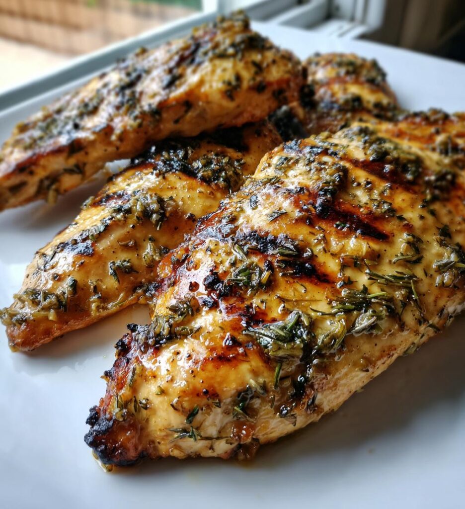 Grilled Chicken with Lemon Fennel and Garlic Marinade