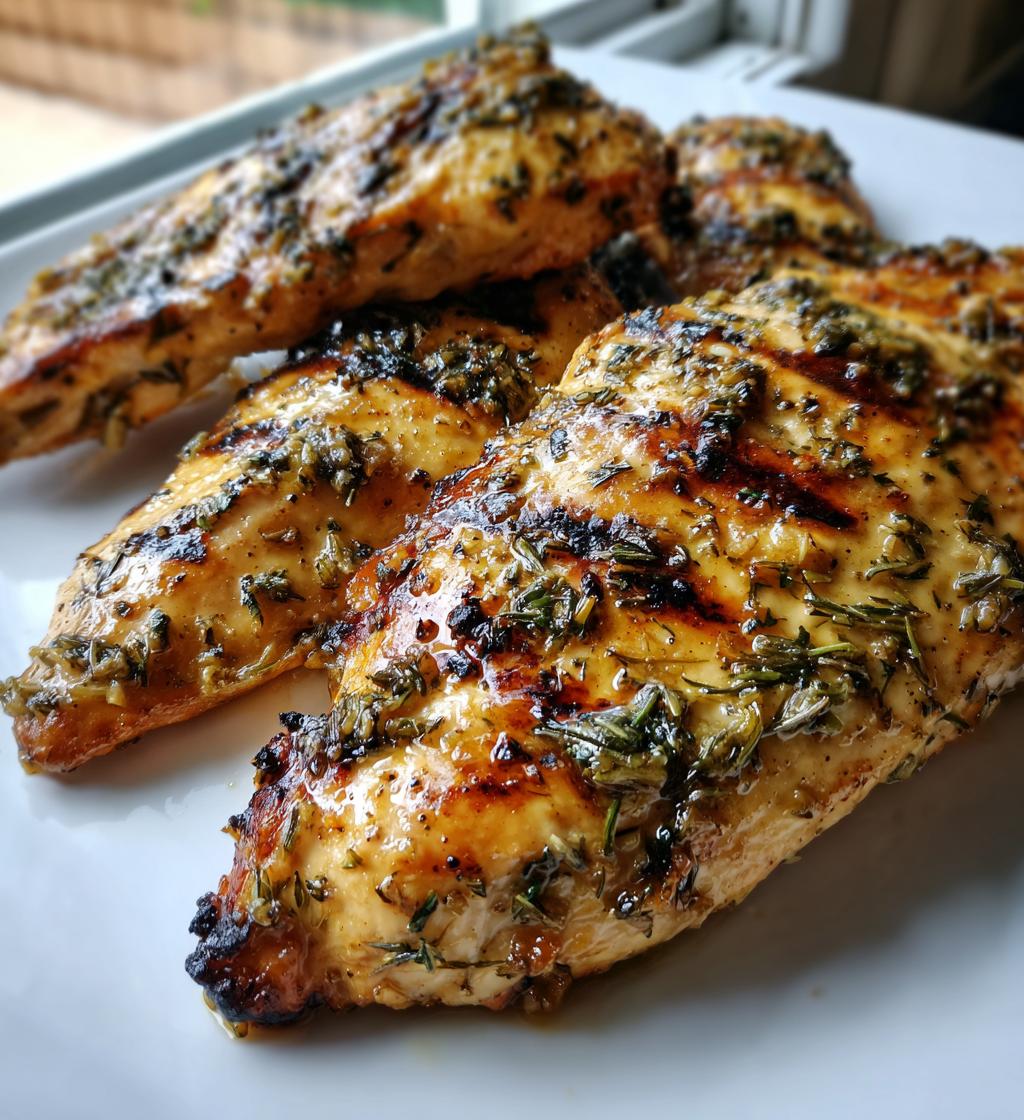 Grilled Chicken with Lemon Fennel and Garlic Marinade
