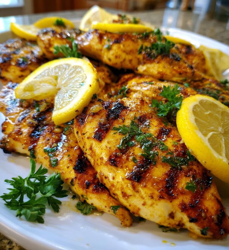 Grilled Chicken with Lemon Ginger Marinade