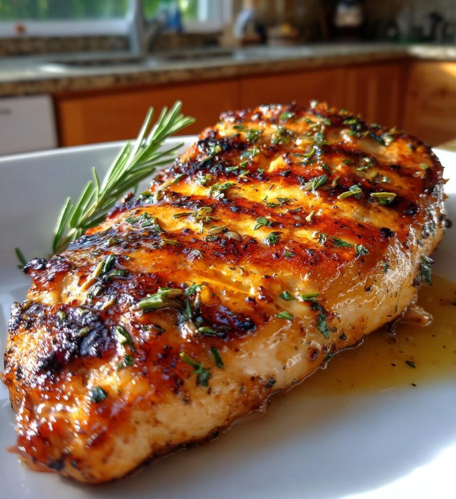 Grilled Chicken with Lemon Lavender and Garlic Marinade