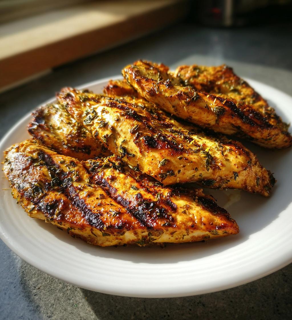 Grilled Chicken with Lemon Nutmeg Marinade