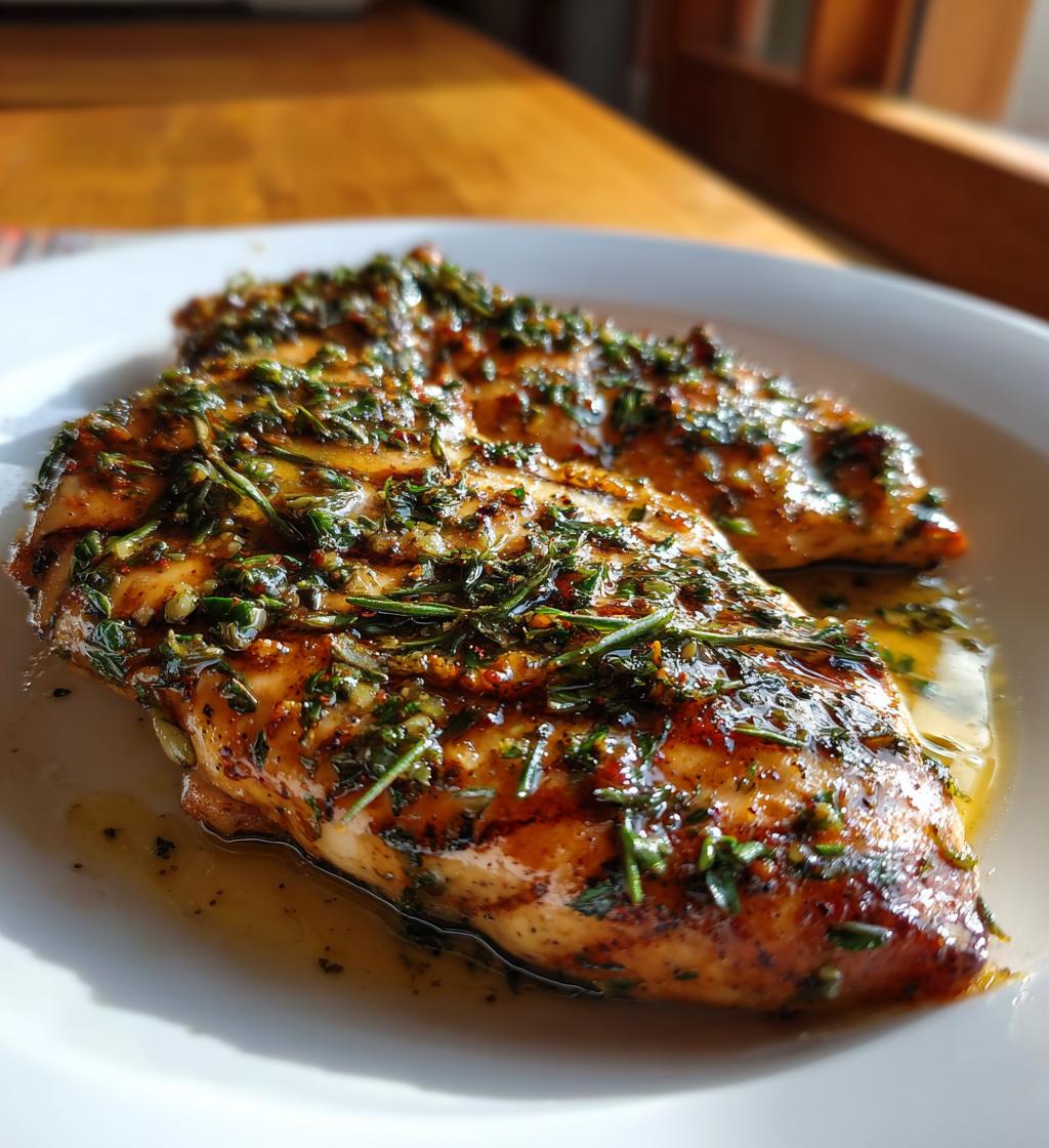 Grilled Chicken with Lemon Nutmeg and Garlic Marinade