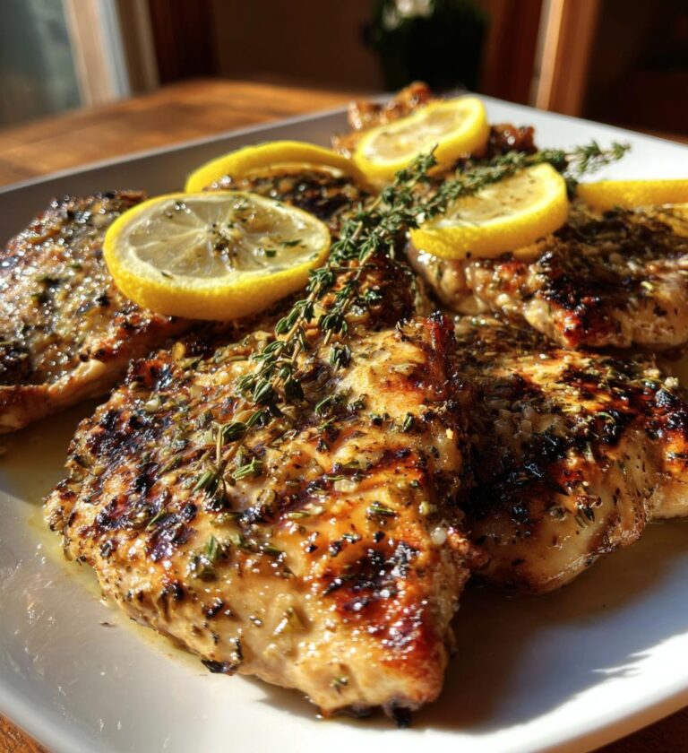 Grilled Chicken with Lemon Oregano and Garlic Marinade