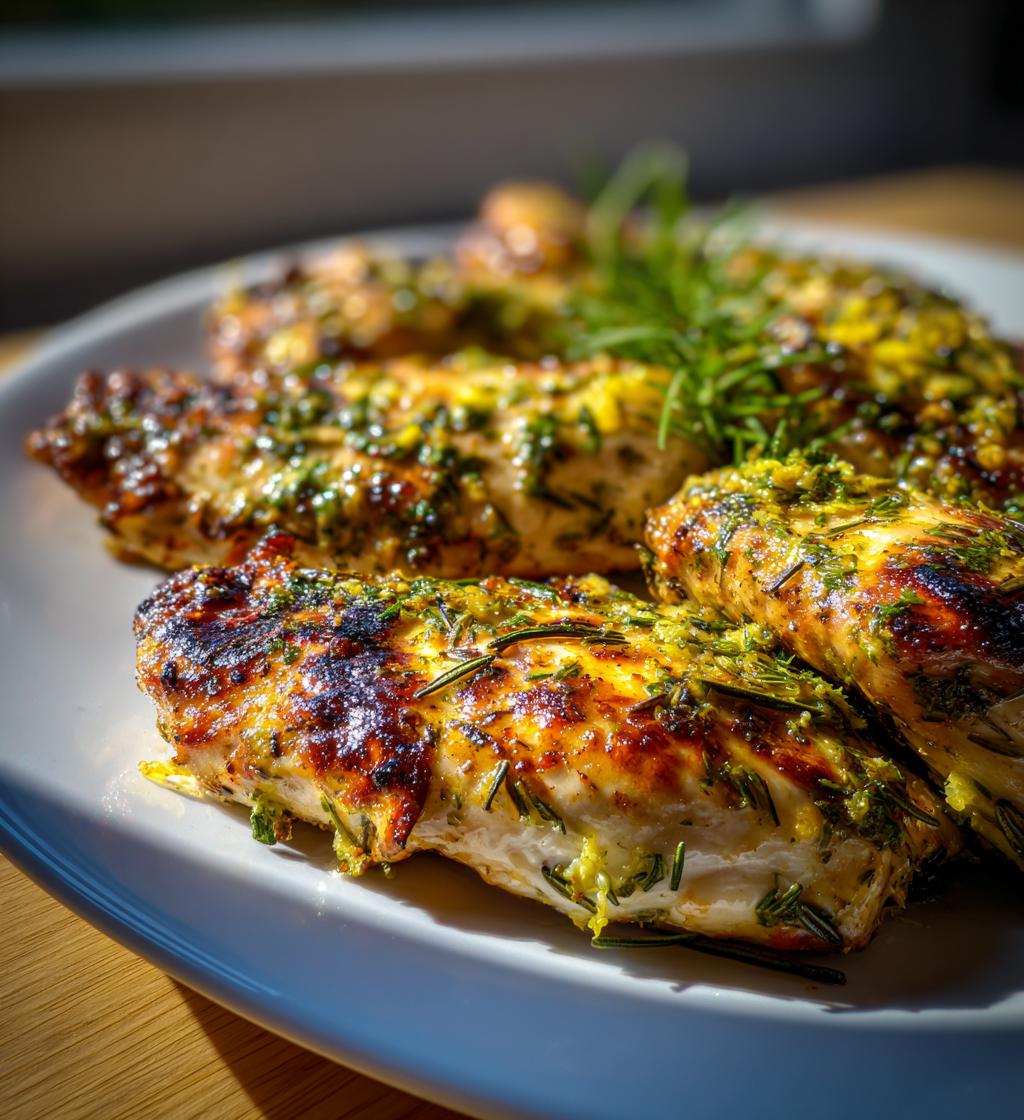 Grilled Chicken with Lemon Rosemary and Garlic Marinade