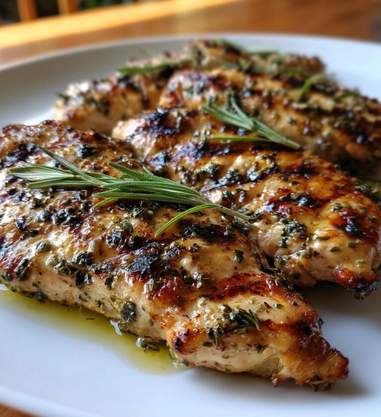 Grilled Chicken with Lemon Sage Marinade