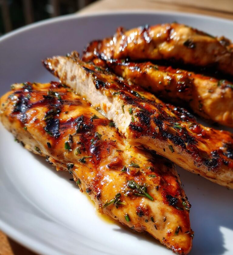 Grilled Chicken with Lemon Tarragon and Garlic Marinade