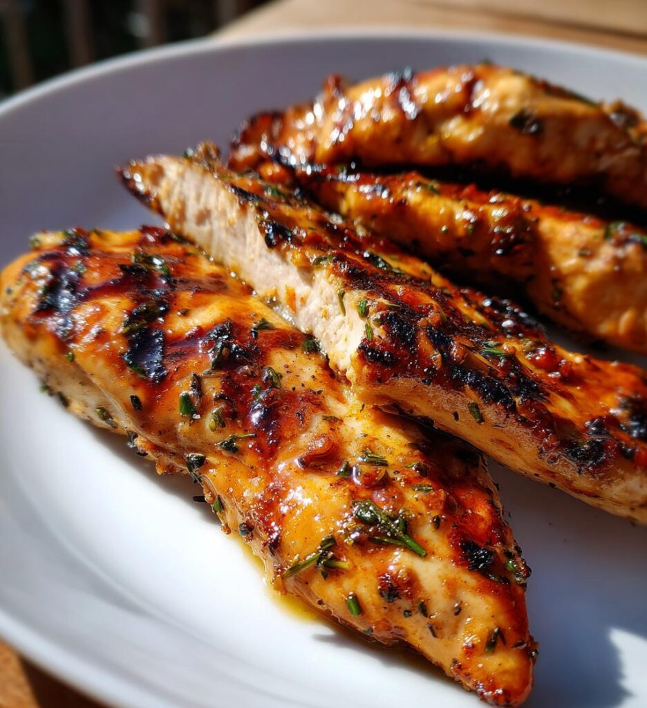 Grilled Chicken with Lemon Tarragon and Garlic Marinade