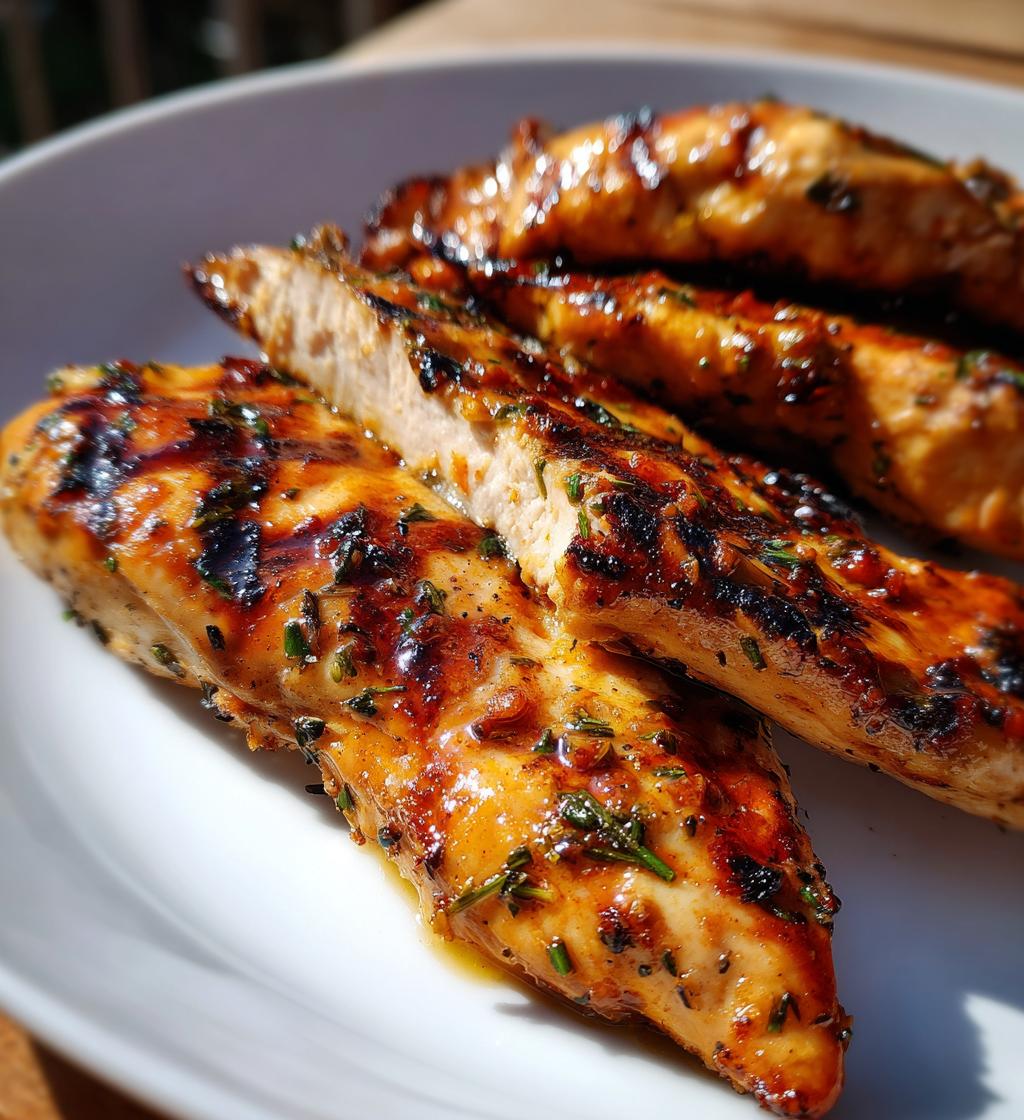 Grilled Chicken with Lemon Tarragon and Garlic Marinade
