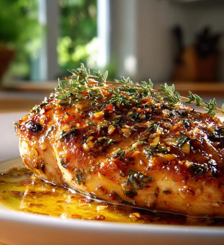 Grilled Chicken with Lemon Thyme and Garlic Marinade