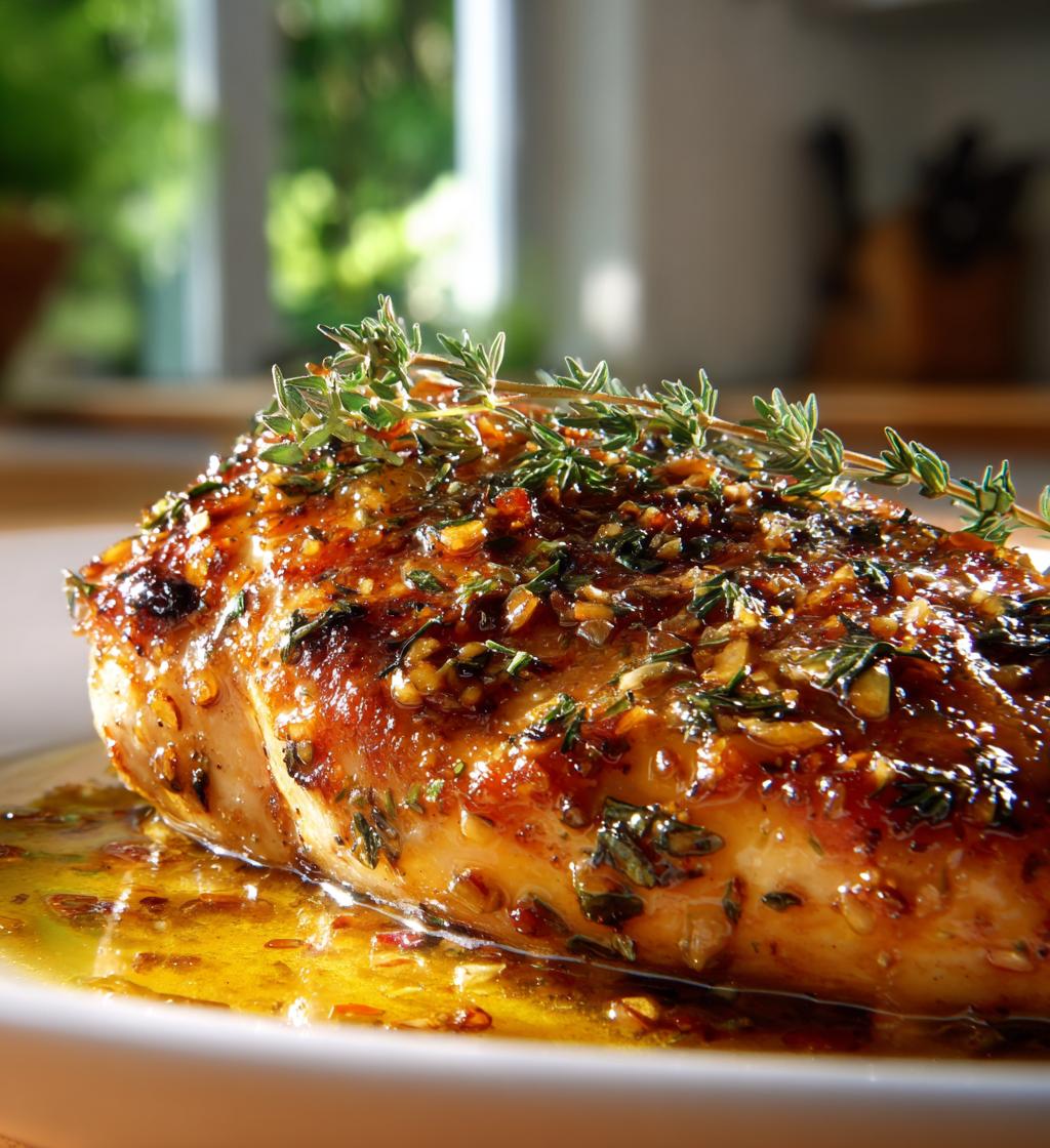 Grilled Chicken with Lemon Thyme and Garlic Marinade
