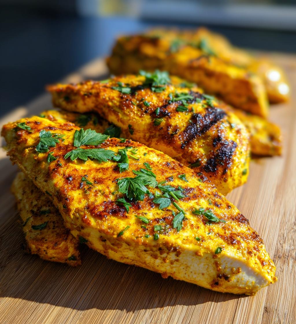 Grilled Chicken with Lemon Turmeric Marinade