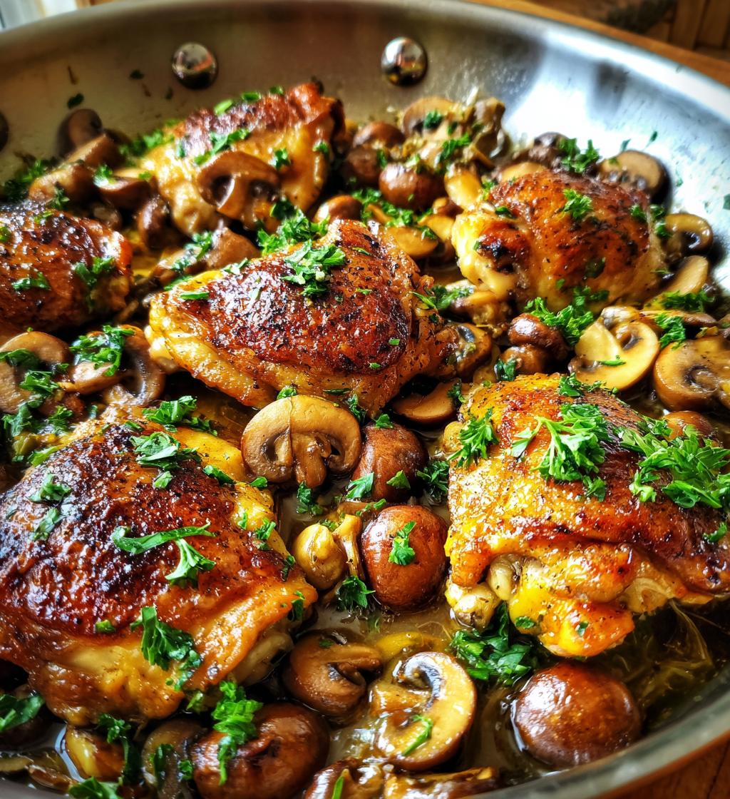 Baked Chicken Thighs with Mushrooms