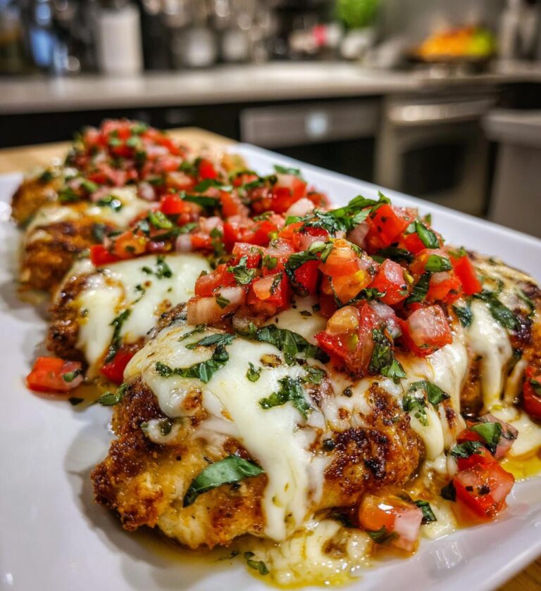 Cheesy Bruschetta Chicken Cutlets