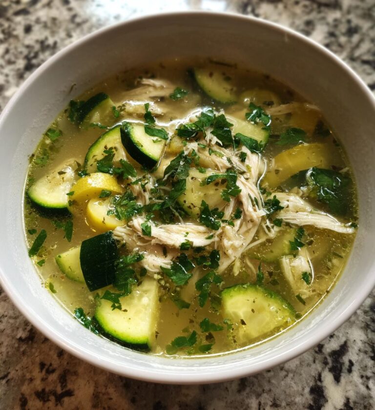 Chicken, Zucchini and Lemon Soup