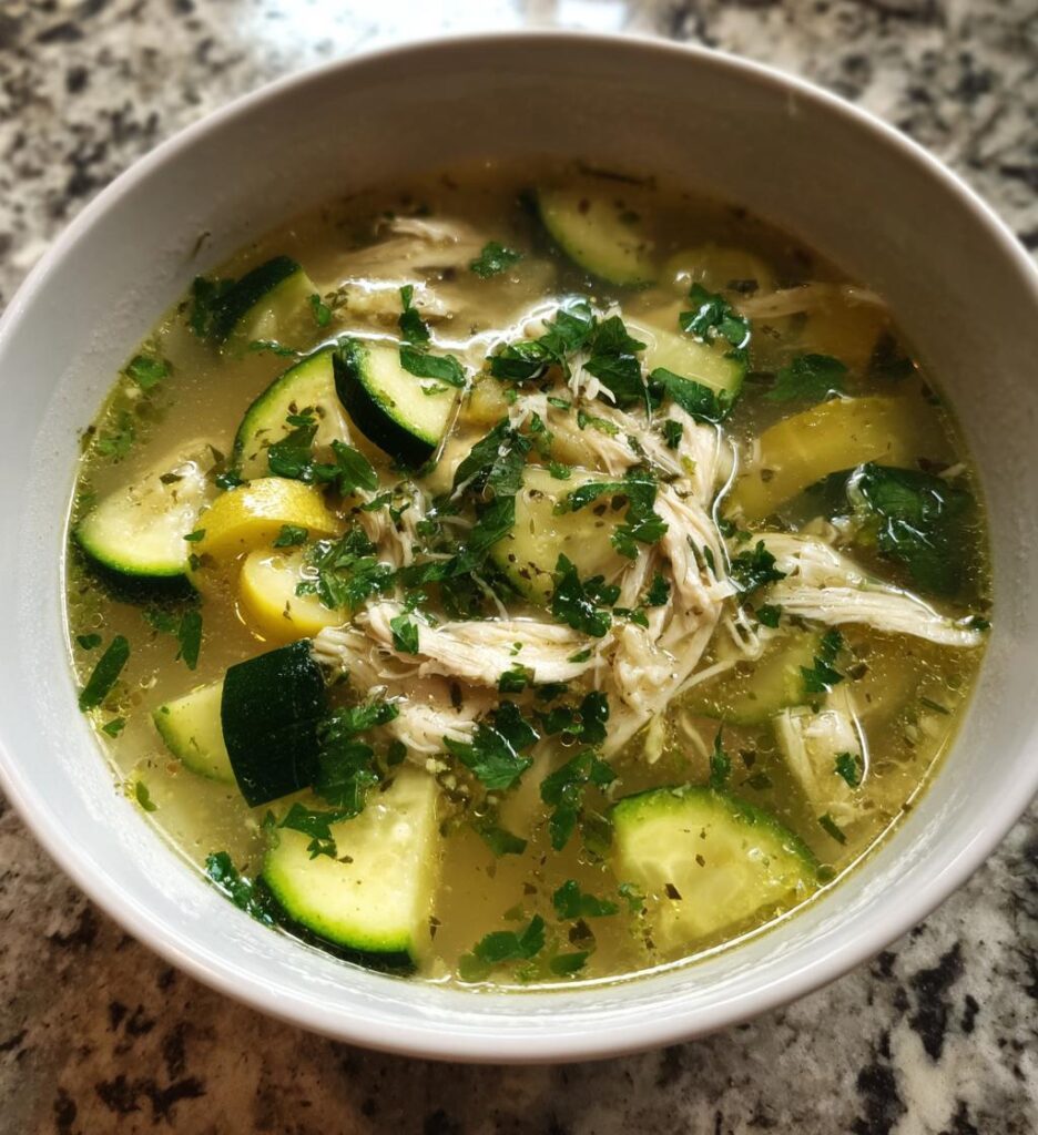 Chicken, Zucchini and Lemon Soup