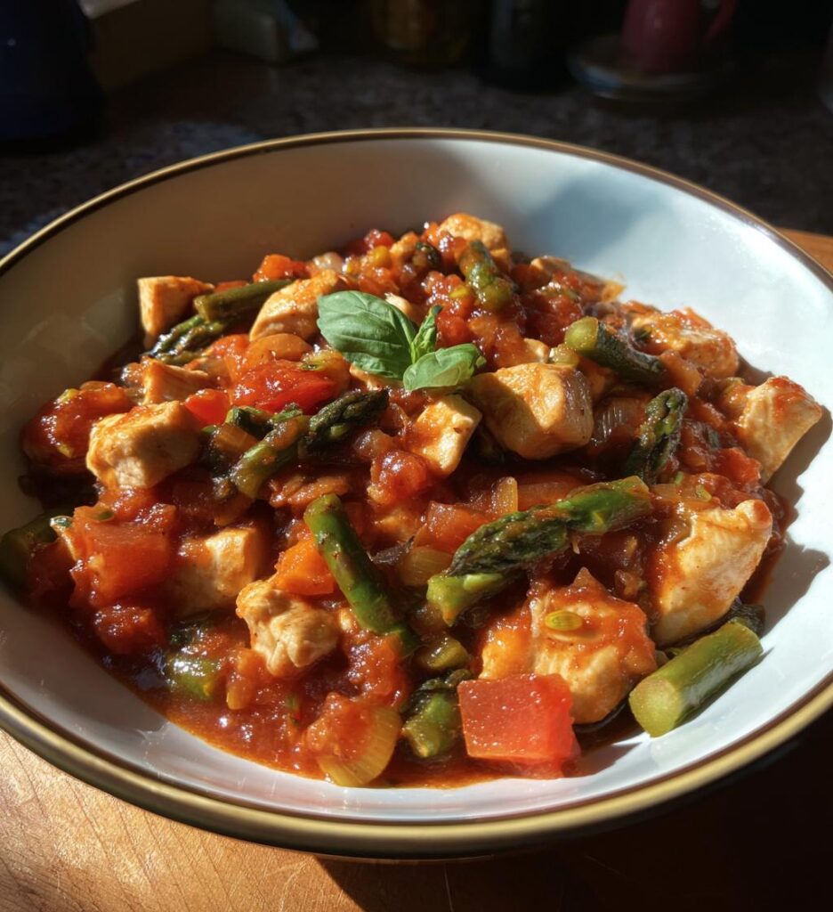 Chicken and Asparagus Arrabbiata