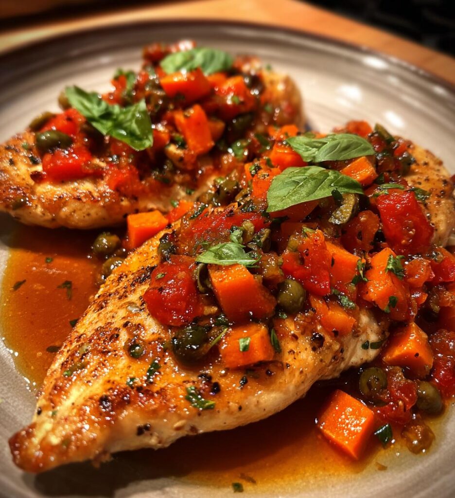 Chicken and Carrot Puttanesca