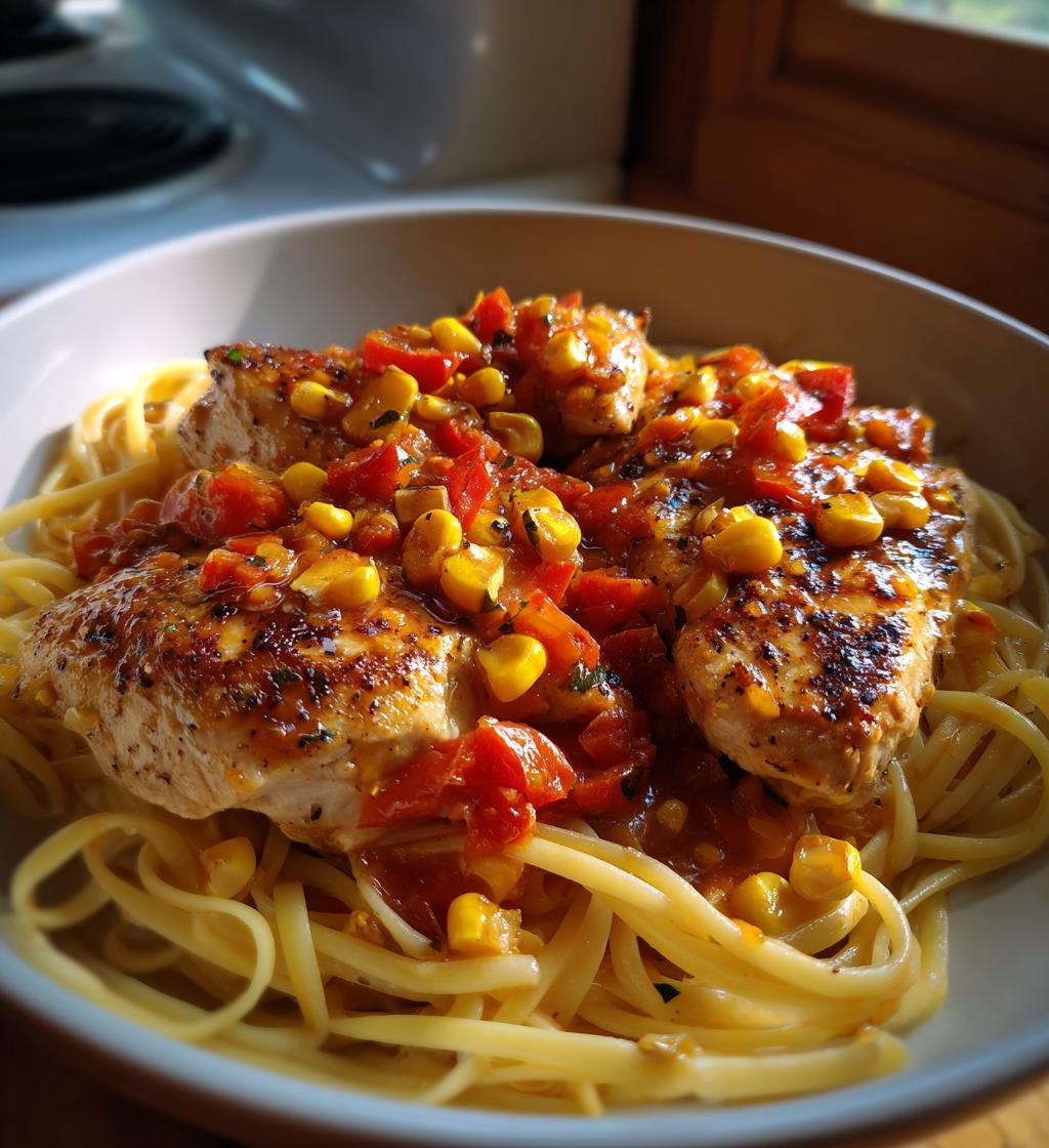 Chicken and Corn Puttanesca