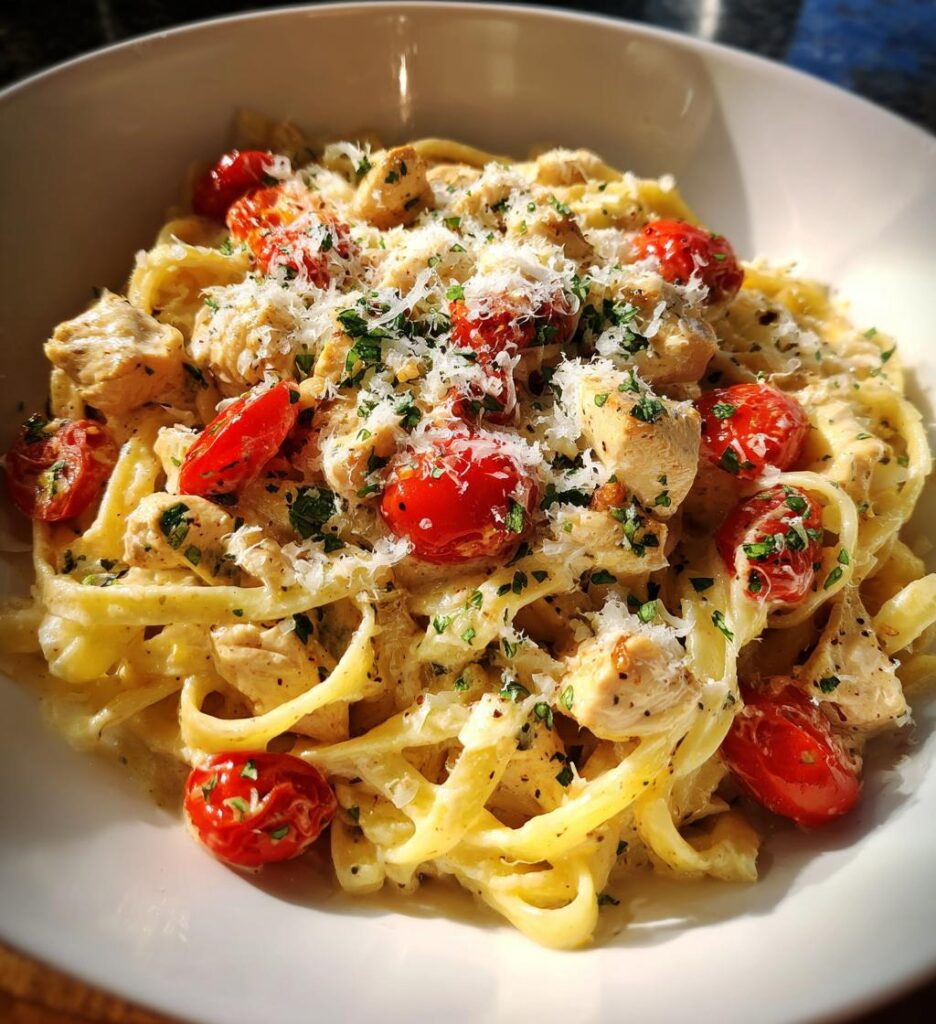 Chicken and Tomato Alfredo