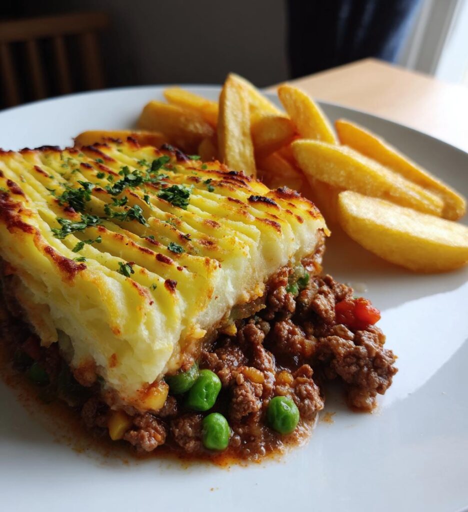 Cottage Pie and Homemade Chips