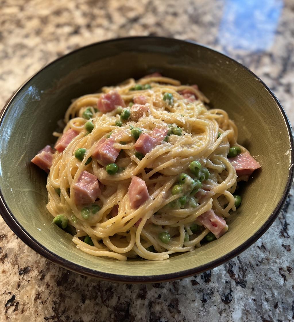 Creamy Ham & Pea Pasta