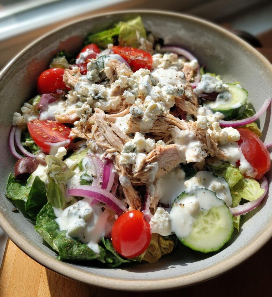 Greek Chicken Salad with Tzatziki Dressing