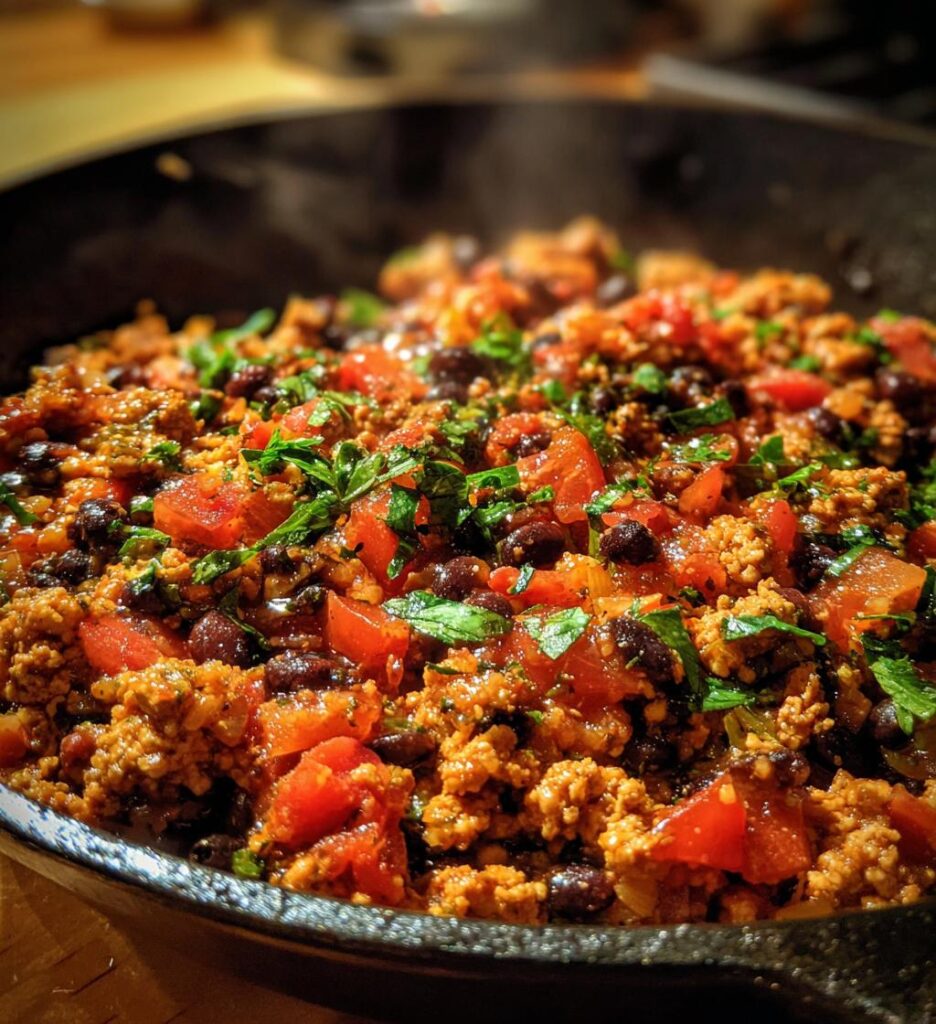 Ground Chicken and Black Beans