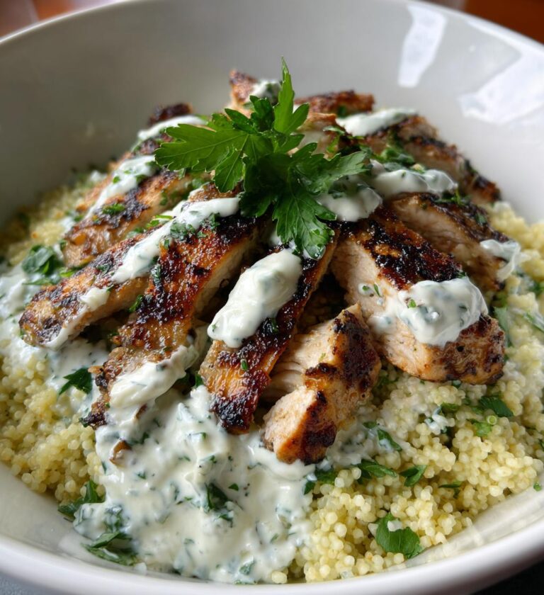 Herbed Chicken and Couscous Bowls with Tzatziki