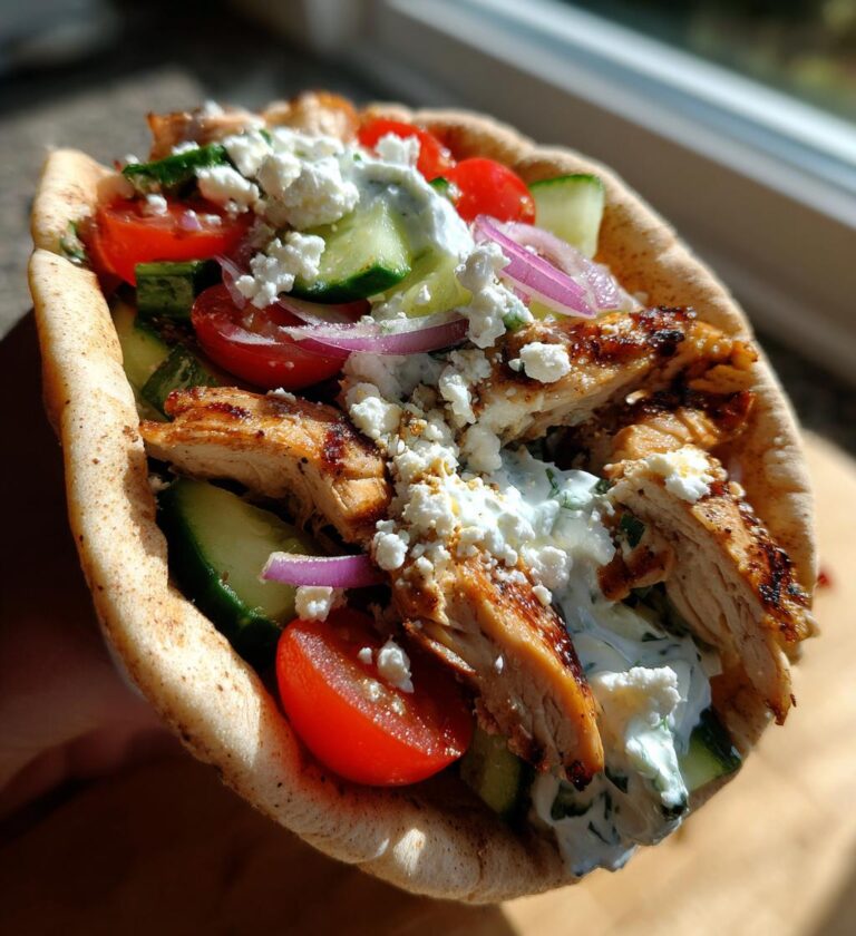 Mediterranean Chicken Pita Pockets