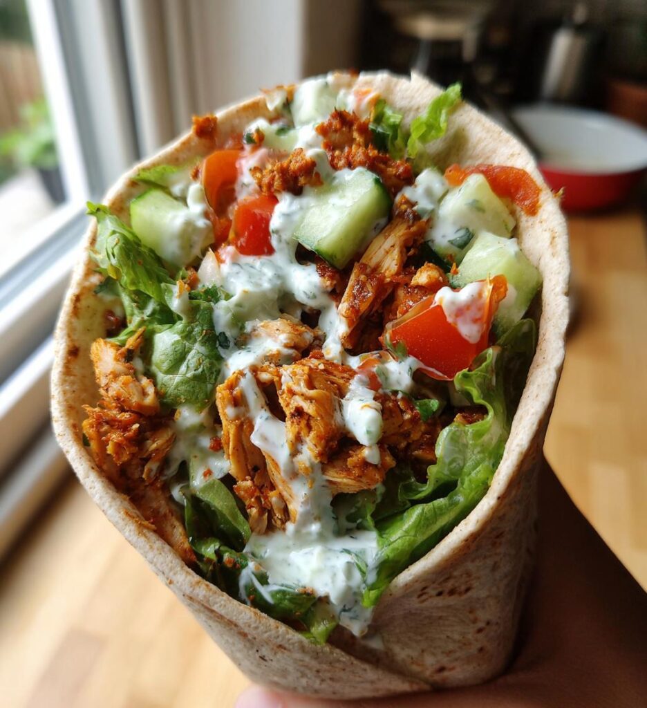 Mediterranean Chicken Shawarma Wraps