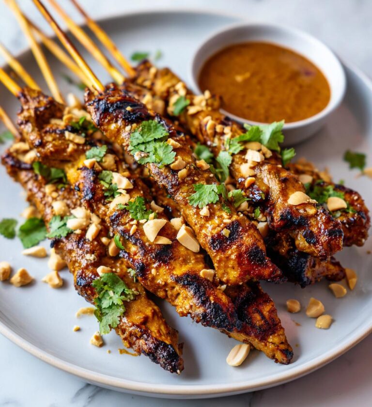 Nutty Chicken Satay Strips