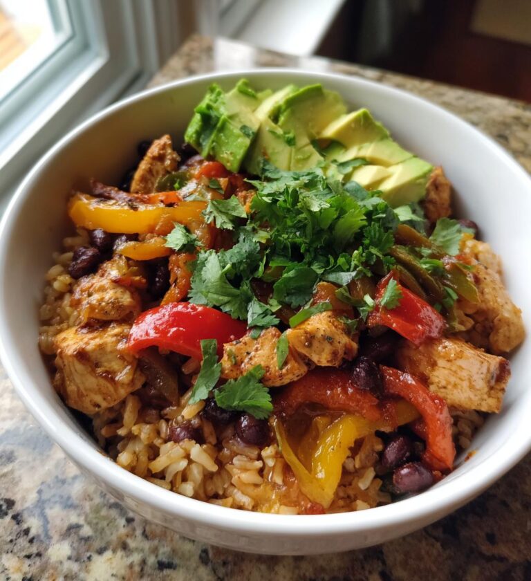 chicken fajita bowl