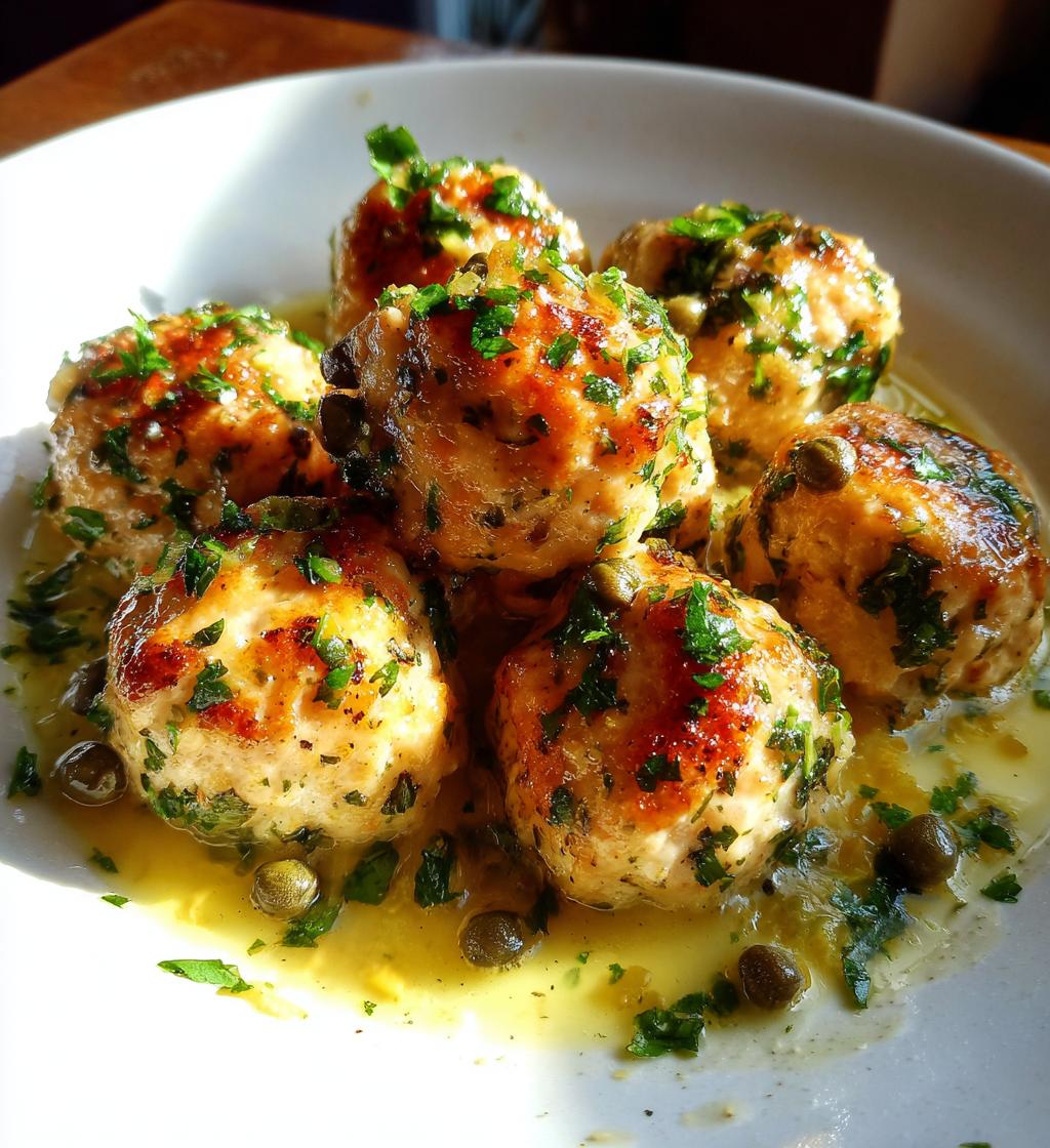 chicken piccata meatballs