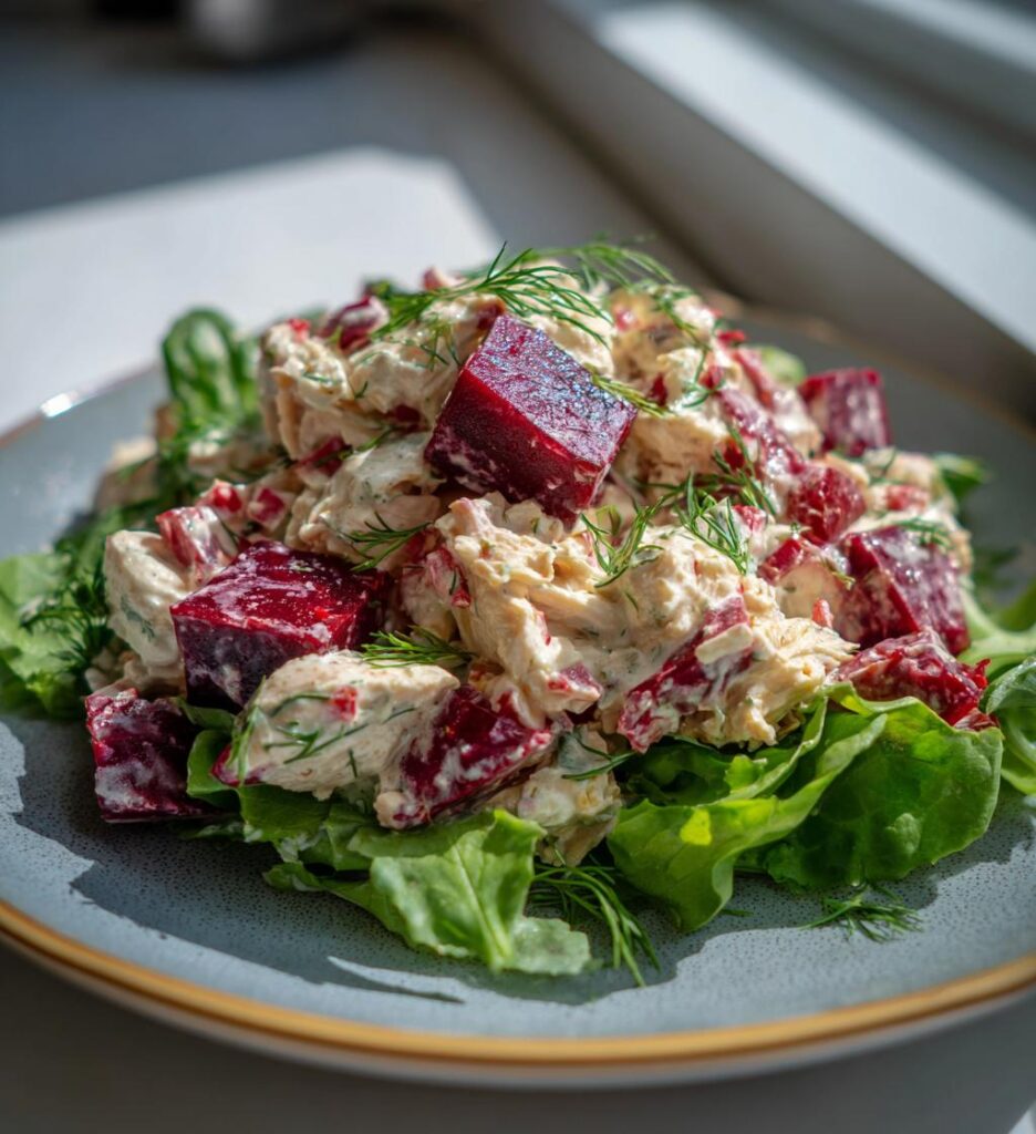 Chicken Salad with Beets and Dill