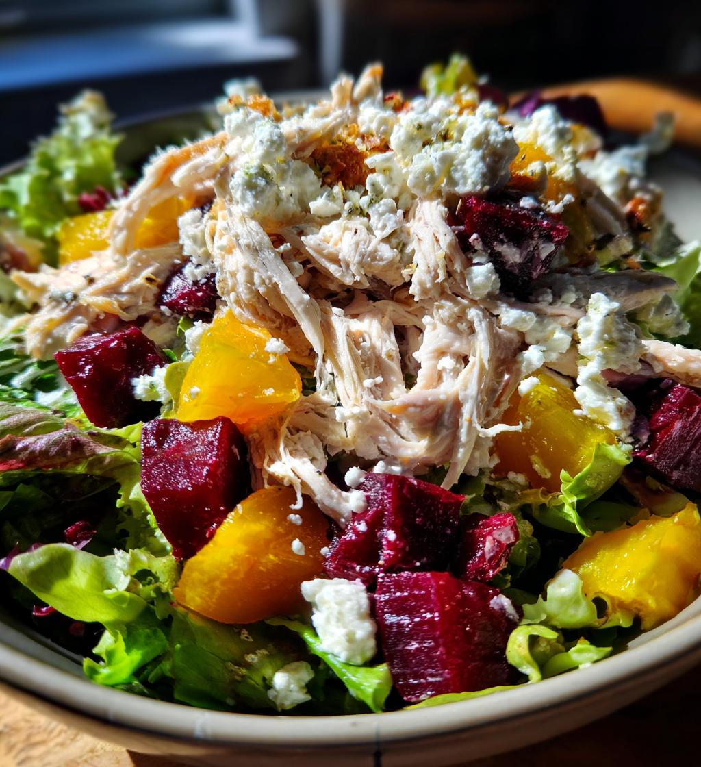 Chicken Salad with Beets and Goat Cheese