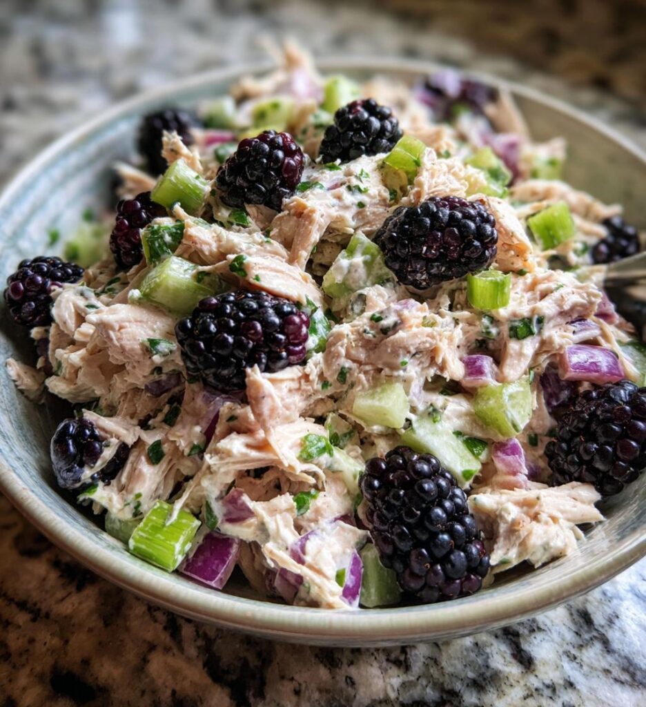 Chicken Salad with Blackberries
