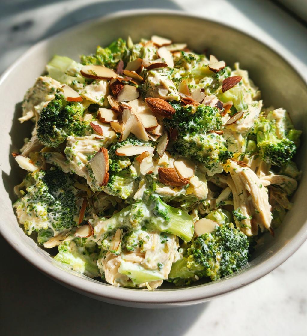 Chicken Salad with Broccoli and Garlic