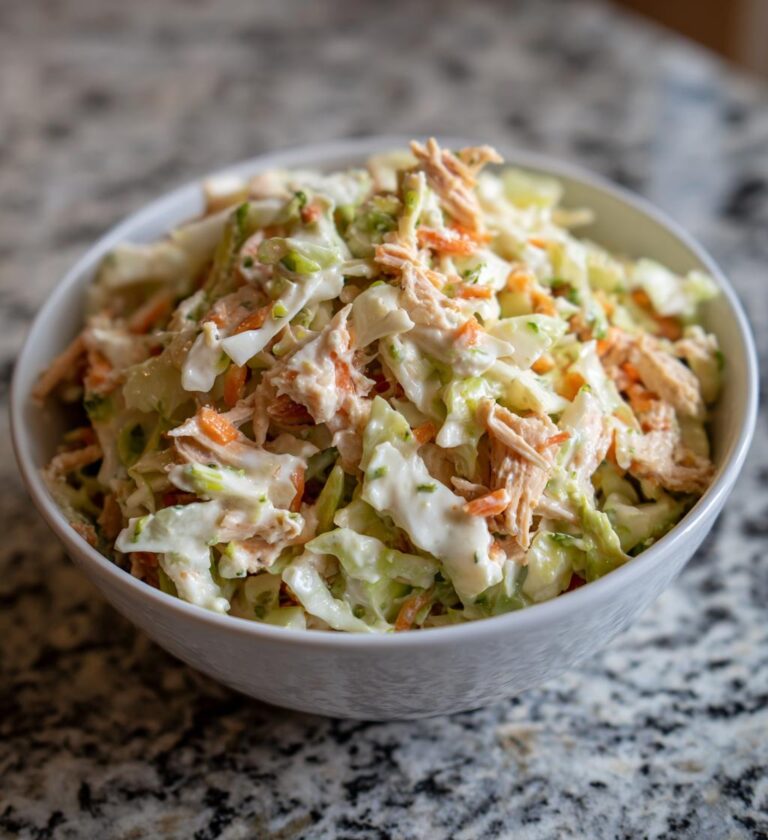 Chicken Salad with Cabbage and Apple