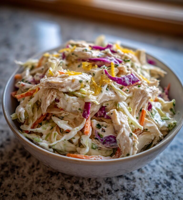 Chicken Salad with Cabbage and Lemon